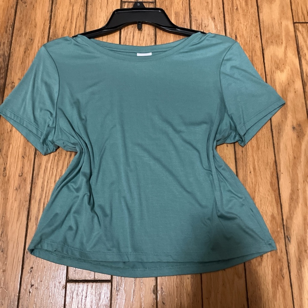 Green Fitted Short Sleeve T-Shirt
